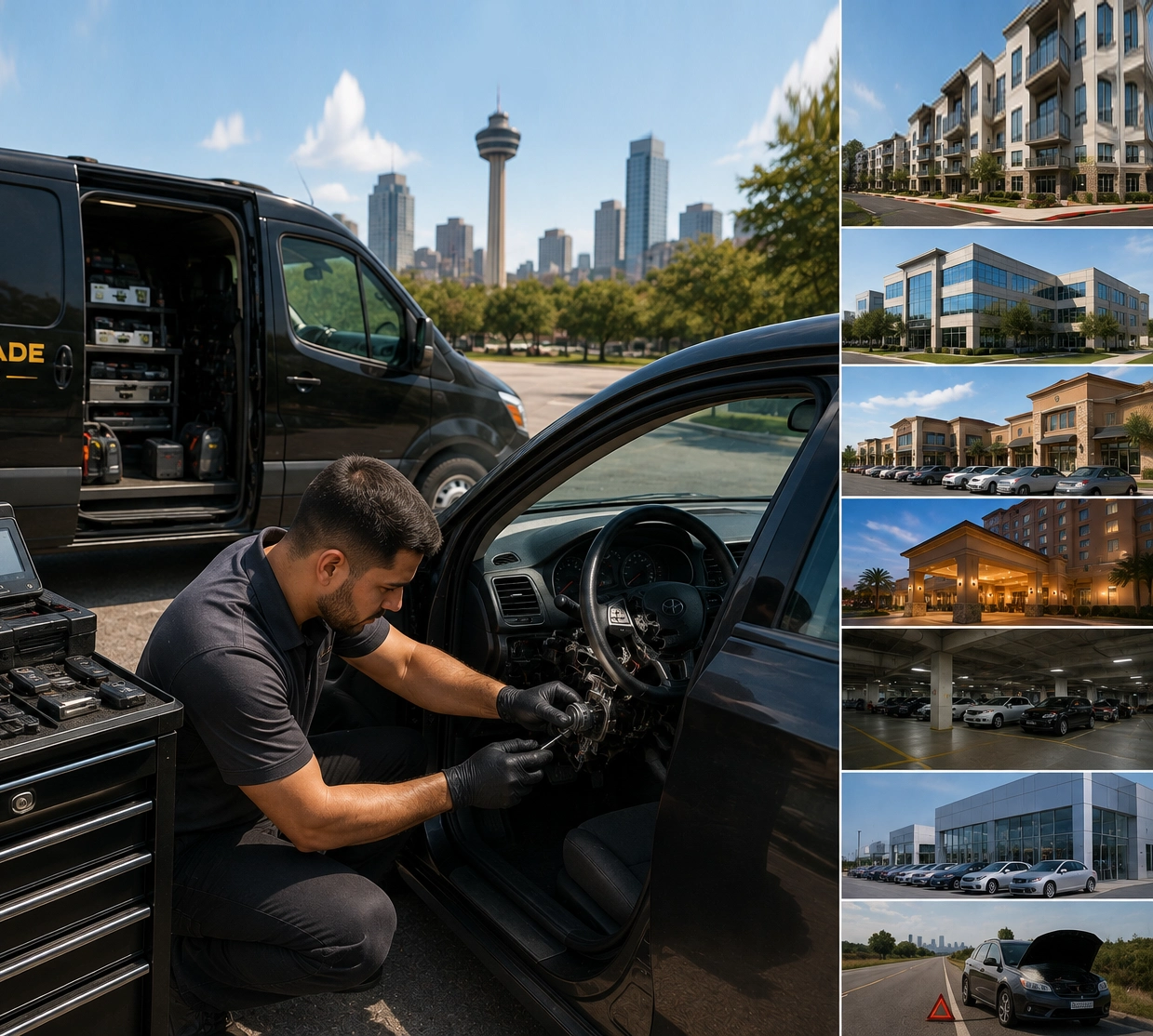 Ignition cylinder repair and electronic key diagnostic equipment